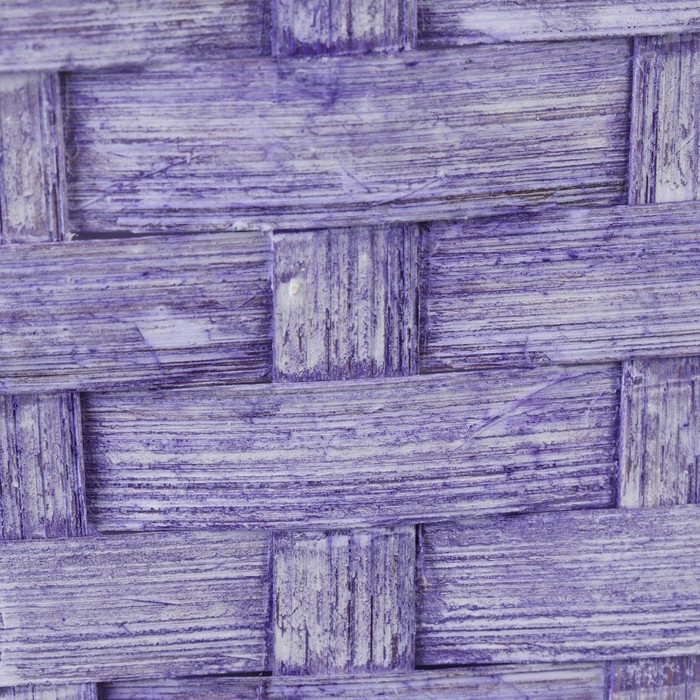 Корзина плетеная, D25 х 17 х 11/18 см, фиолетовая, бамбук