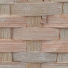 Корзина плетеная, D25 х 18 х 11/19 см, персиковая, бамбук - фото 23705165