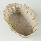 Корзина плетеная, D25 х 18 х 11/19 см, жёлтая, бамбук - Фото 3
