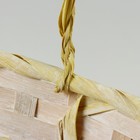 Корзина плетеная, D25 х 18 х 11/19 см, жёлтая, бамбук - Фото 4