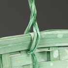 Корзина плетеная, 26 х 13 х 11 см, зелёная, бамбук - фото 23725650