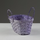 Корзина плетеная, 26 х 13 х 11 см, фиолетовая, бамбук - фото 23705182
