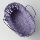 Корзина плетеная, 26 х 13 х 11 см, фиолетовая, бамбук - фото 23705184