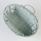 Корзина плетеная, D26 х 13 х 11 см, зеленая, бамбук - фото 23705188