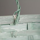 Корзина плетеная, D26 х 13 х 11 см, зеленая, бамбук - фото 23705189