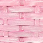 Корзина плетеная, D26 х 13 х 11 см, розовая, бамбук - Фото 5