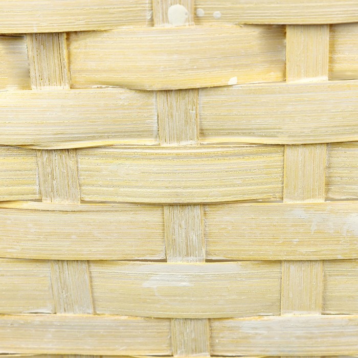 Корзина плетеная, D26 х 13 х 11 см, жёлтая, бамбук