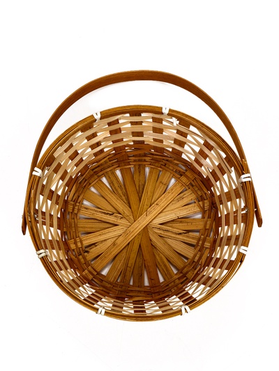 Корзина плетёная, d=21×10/24 см, бамбук