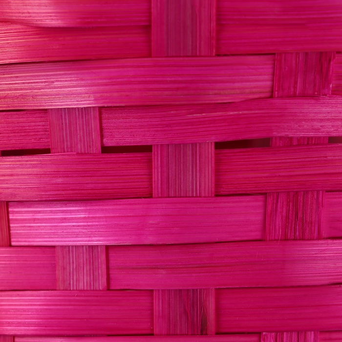 Корзина плетеная, D21 х 10/34 см, розовый, бамбук