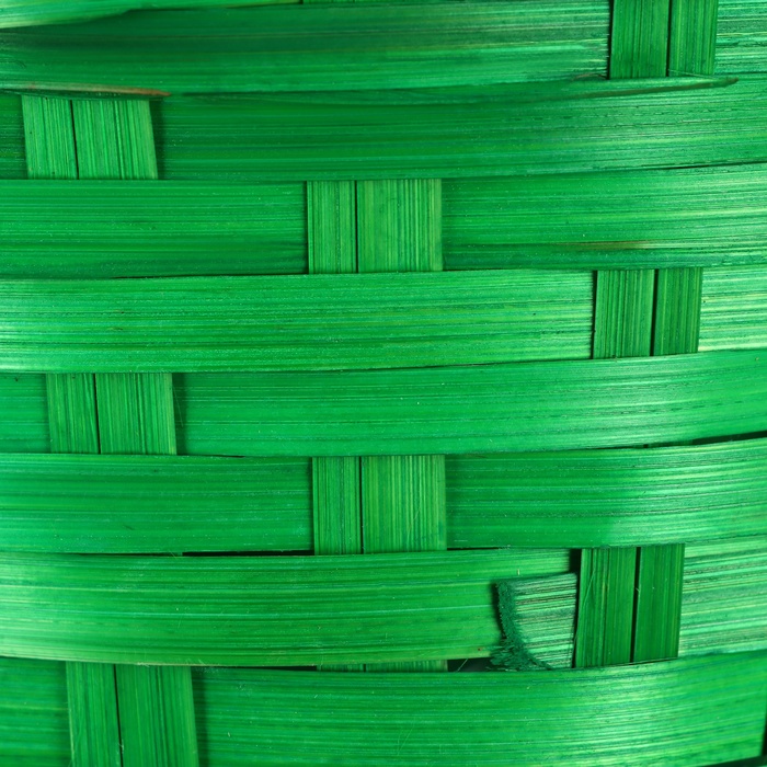 Корзина плетеная, D21 х 10/34 см, зелёный, бамбук
