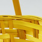 Корзина плетеная, D21 х 10/34 см, жёлтый, бамбук - фото 23671619