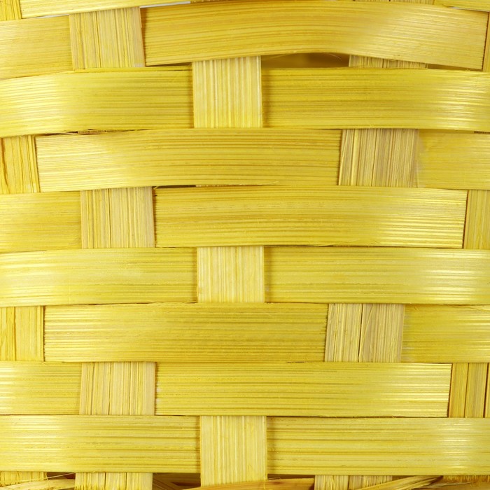 Корзина плетеная, D21 х 10/34 см, жёлтый, бамбук