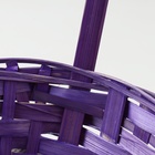 Корзина плетеная, D21 х 10/34 см, фиолетовый, бамбук - фото 23716804