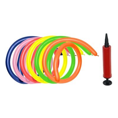 Воздушные шары для моделирования, d=2.5, 150 см, 18 шт., с насосом, МИКС