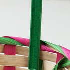 Корзина плетёная, d=25×18×10/45 см, белая, бамбук 10296282