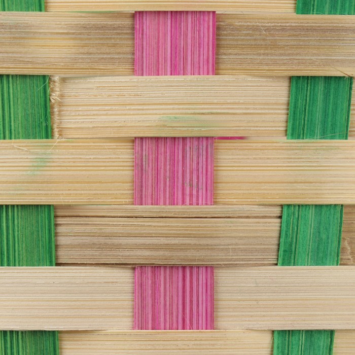 Корзина плетеная, D25 х 18 х 10/45 см, белая, бамбук