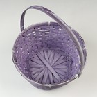 Корзина плетеная, D26 х 12/30 см, фиолетовая, бамбук - фото 24321716