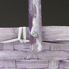 Корзина плетеная, D26 х 12/30 см, фиолетовая, бамбук - фото 24321717