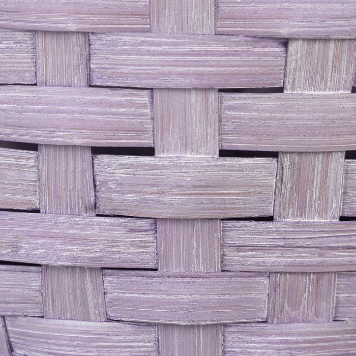 Корзина плетеная, D26 х 12/30 см, фиолетовая, бамбук