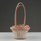 Набор корзин плетеных, D16х10/31 см, D19х11х33 см, D21х12х35 см, 3 шт, персиковые, бамбук - фото 23725732