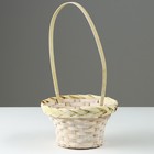 Набор корзин плетеных, D16х10/31 см, D19х11х33 см, D21х12х35 см, 3 шт, жёлтые, бамбук - фото 23671633