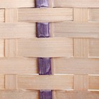 Набор корзин плетеных, D16х10/31 см, D19х10/32 см, D21х11/36 см, 3 шт, фиолетовые, бамбук - фото 23725762