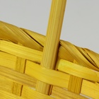 Набор корзин плетеных, D19x9/32 см, D22x9,5/34 см, D25x10/36 см, 3шт, жёлтые, бамбук - фото 23725775