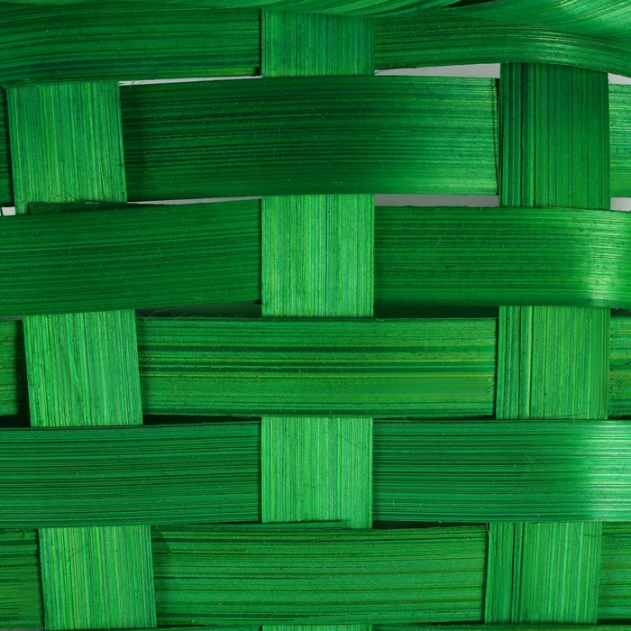Набор корзин плетеных, D19x9/32 см, D22x9,5/34 см, D25x10/36 см, 3шт, зелёные, бамбук