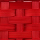 Набор корзин плетеных, D19x9/32 см, D22x9,5/34 см, D25x10/36 см, 3шт, красные, бамбук - фото 23725794