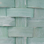 Набор корзин, 19х7,5х9,5/31 см, 22х9х11/34 см, 24х9х11,5/35 см, 3 шт, зелёные, бамбук - фото 23705216