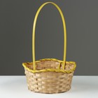 Набор корзин, 19х7,5х9,5/31 см, 22х9х11/34 см, 24х9х11,5/35 см, 3 шт, жёлтые, бамбук - фото 23671646