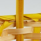 Набор корзин, 19х7,5х9,5/31 см, 22х9х11/34 см, 24х9х11,5/35 см, 3 шт, жёлтые, бамбук - фото 23671648