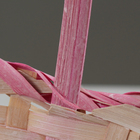 Набор корзин, 26х19х9х10,5/34 см, 33х24х11х13/42 см, 30х21х10х11/38 см, розовые, бамбук - фото 23725890