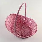 Набор корзин, 26х19х9х10,5/34 см, 33х24х11х13/42 см, 30х21х10х11/38 см,розовые, 3шт,  бамбук 1029632 - фото 23725904