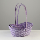 Набор корзин, 26х19х9х10,5/34 см, 33х24х11х13/42 см, 30х21х10х11/38 см, фиолетовые,  бамбук - фото 23725914