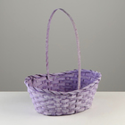 Набор корзин, 26х19х9х10,5/34 см, 33х24х11х13/42 см, 30х21х10х11/38 см, фиолетовые,  бамбук - фото 23725915