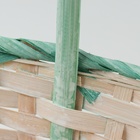 Набор корзин, 26х19х9х10,5/34 см, 33х24х11х13/42 см, 30х21х10х11/38 см, зелёные,  бамбук - фото 23725931