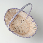 Набор корзин, 26х19х9х10,5/34 см, 33х24х11х13/42 см, 30х21х10х11/38 см, фиолетовые,  бамбук - фото 23725937