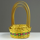 Набор корзин, 17х9/30 см, 19х9,5/32 см,21х10/34 см, 24х11/35 см, 26х11/37,5 см, 5 шт, бамбук 1029633 - фото 23725952