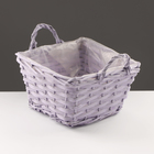 Корзина плетеная, 21 x 21 х 12/16x16 см, фиолетовая, ива - фото 24630493