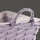 Корзина плетеная, 21 x 21 х 12/16x16 см, фиолетовая, ива - фото 24630494