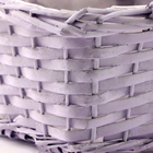 Корзина плетеная, 21 x 21 х 12/16x16 см, фиолетовая, ива - фото 24630495