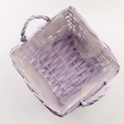 Корзина плетеная, 21 x 21 х 12/16x16 см, фиолетовая, ива - фото 24630496