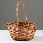 Корзина плетеная, 22 x 18 x 10/25 см, медовая, ива - фото 35585892