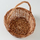 Корзина плетеная, 22 x 18 x 10/25 см, медовая, ива - фото 35585893