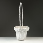 Корзина плетеная, 30 х 23/67 см, белая, ива - фото 23725979