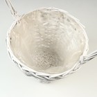 Корзина плетеная, 30 х 23/67 см, белая, ива - фото 23725980