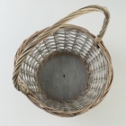 Корзина плетеная, 33 х 33 х 15,5 х 47 см, серая, ива - фото 23725985