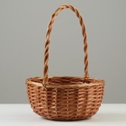 Набор корзин плетеных, D29x14/38 см, D24 x 12/33 см, 2 шт, медовые, ива - фото 24321732