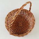 Набор корзин плетеных, D29x14/38 см, D24 x 12/33 см, 2 шт, медовые, ива - фото 24321733